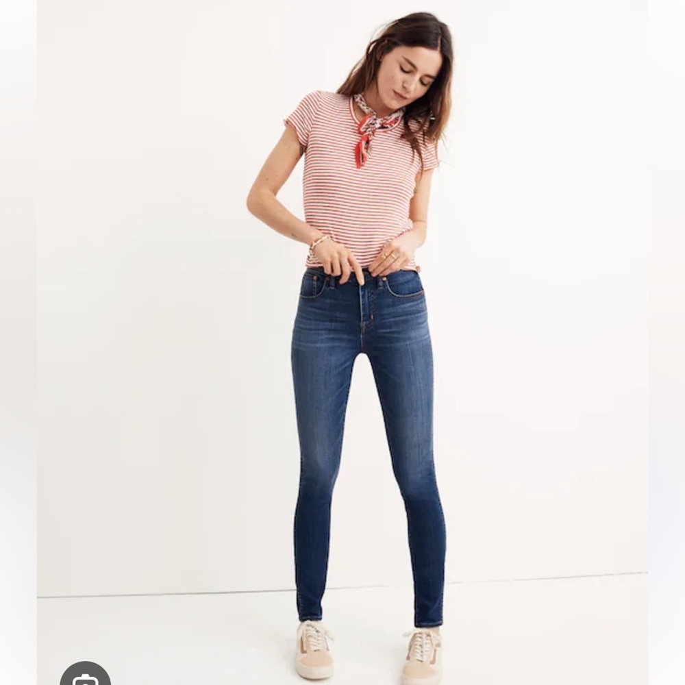 Madewell Women’s 10” High Rise Skinny Jeans medium Wash Size 34 Tall
